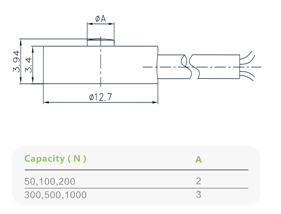 Miniature Compression Load Cell T104