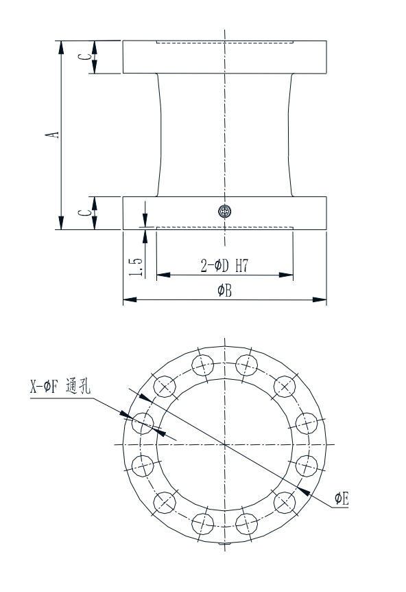 Flange Compression Force Sensor T327