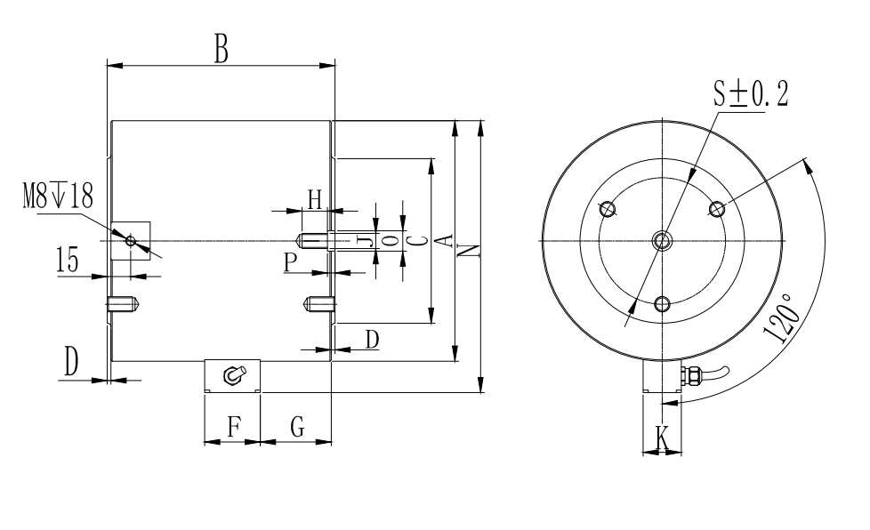  Column Compression Force Sensor R208F-L