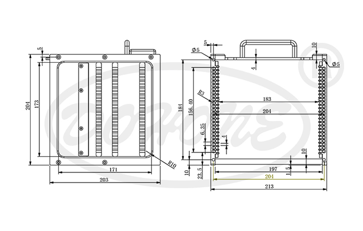 8 Inch 25 Slot Metal Wafer Cassette (6.35 Mm Slot Pitch)