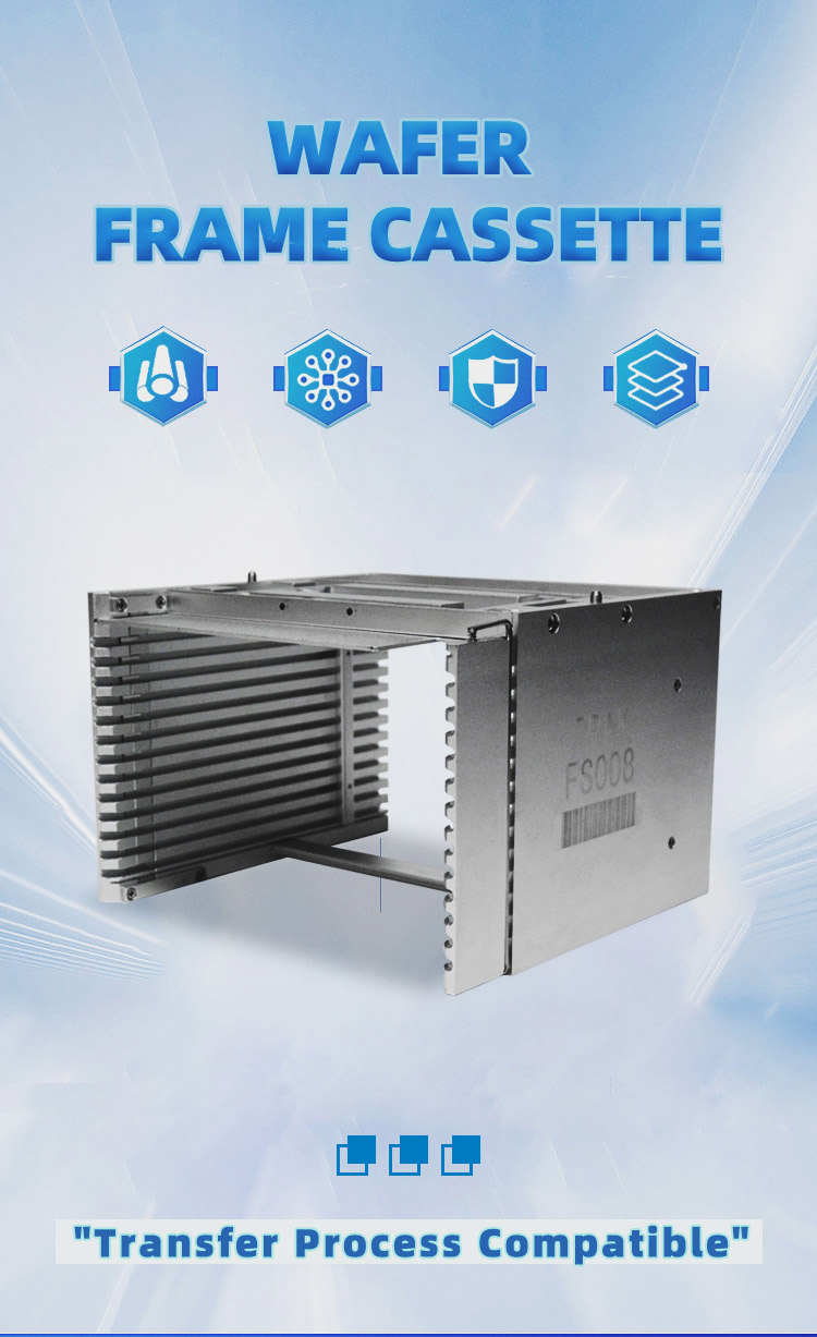 6 Inch 13 Slot Wafer Frame Cassette With Auto-Locking Mechanism