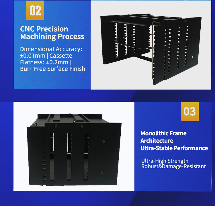 6 inch 13 Slot Wafer Frame Cassette with Side Openings