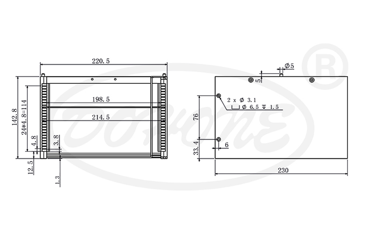 6 inch 25 Slot Wafer Frame Cassette (4.8mm Slot Pitch)