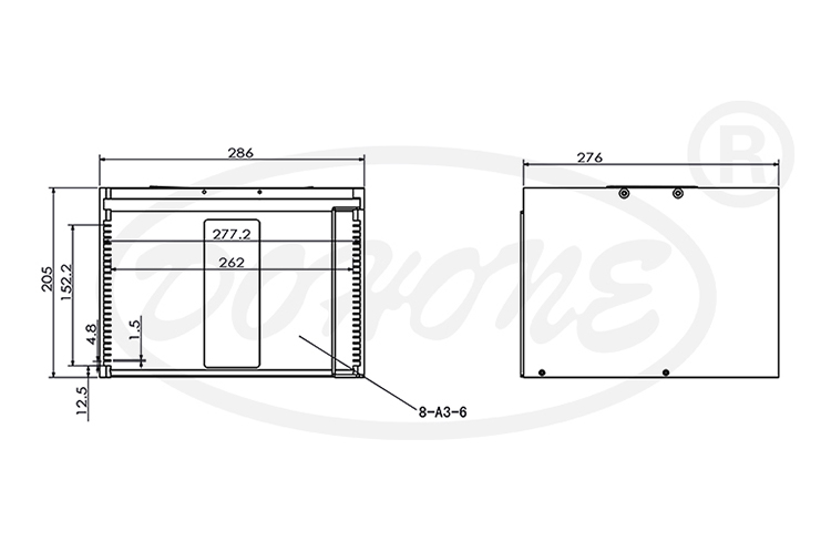 8 inch 25 Slot Wafer Frame Cassette with Auto-Locking Mechanism