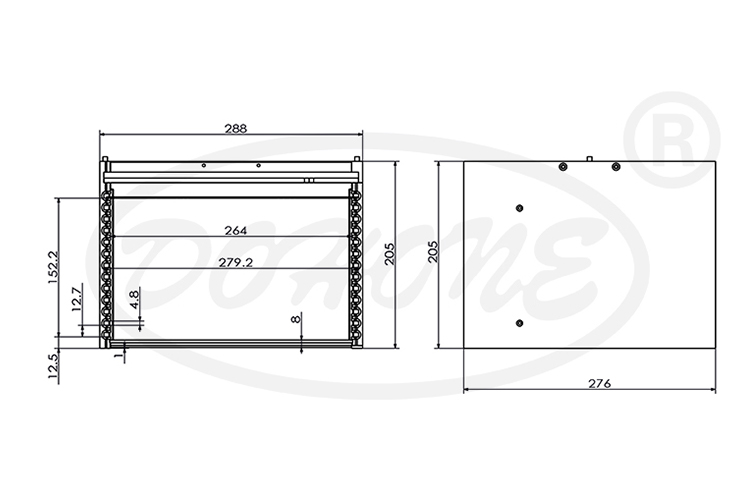 8 inch 25 Slot Wafer Frame Cassette (12.68mm Slot Pitch)