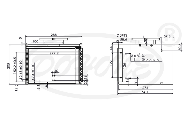 8 inch 13 Slot Wafer Frame Cassette (12.68mm Slot Pitch)