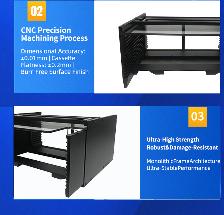12 Inch 13 Slot Wafer Frame Cassette (6.3mm Slot Pitch)