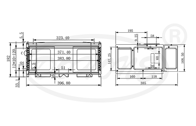 12 Inch 13 Slot Wafer Frame Cassette(5.5mm Slot Pitch)
