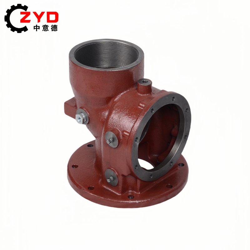 赤いスプレーペイントフェノール樹脂プロセス延性鉄パイプ継手1