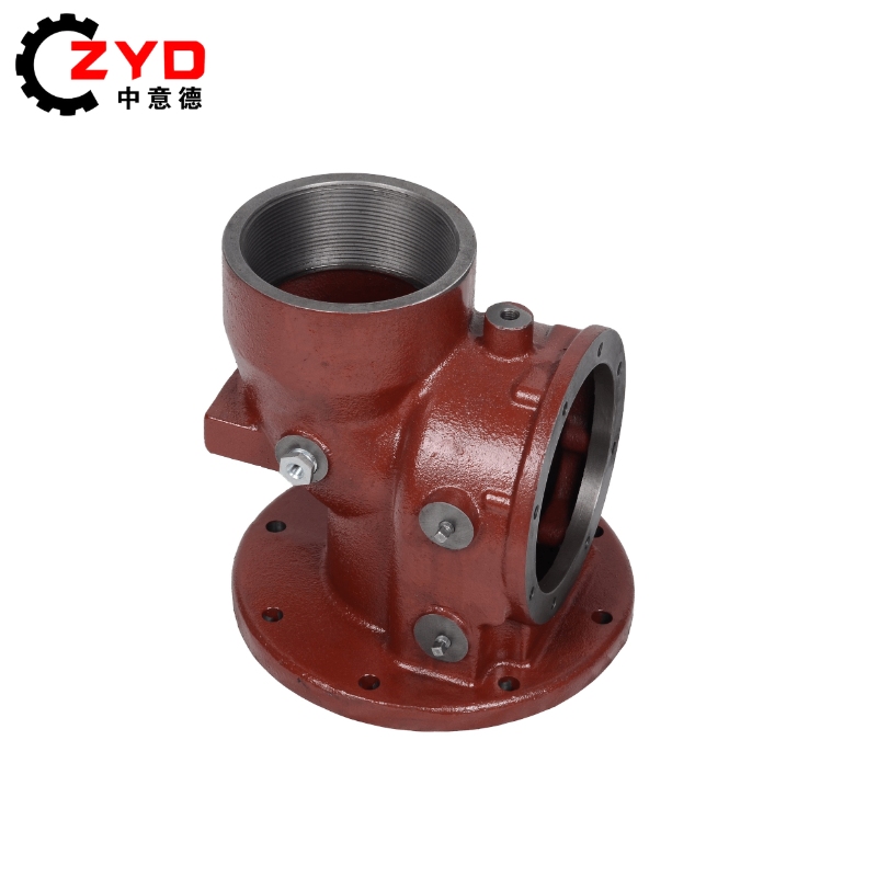 赤いスプレーペイントフェノール樹脂プロセス延性鉄パイプ継手2