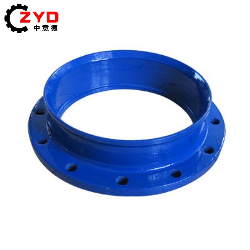 青いスプレー成形ラインは、灰色の鉄フランジ2を生成します