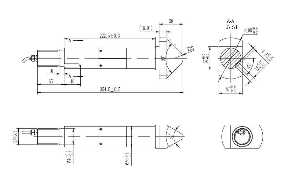Custom pin load cell R606B