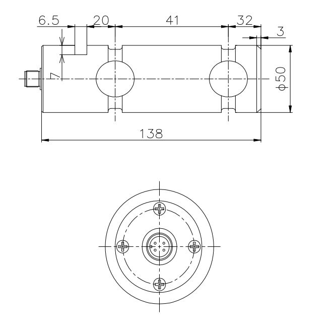 Custom pin load cell T904