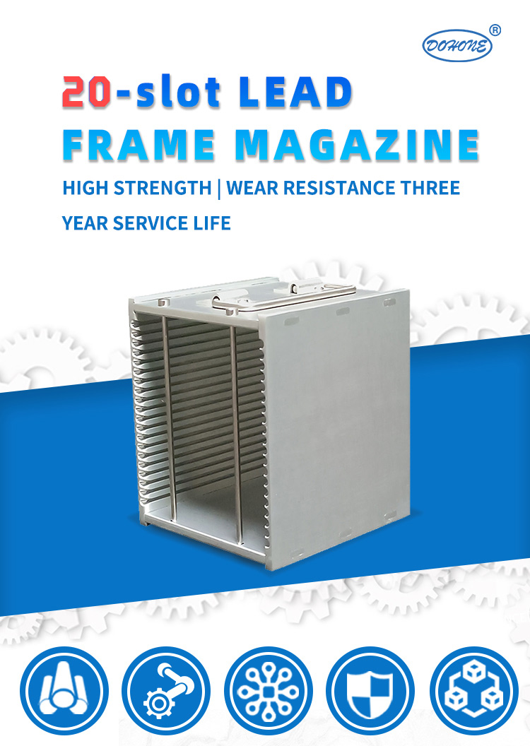  20 magazines à cadre de plomb à l'emplacement avec une largeur intérieure de 94,6 mm 