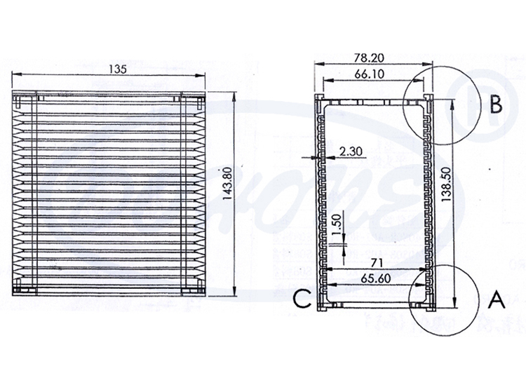 20 Slot Lead Frame Magazine for SO8 IC Package
