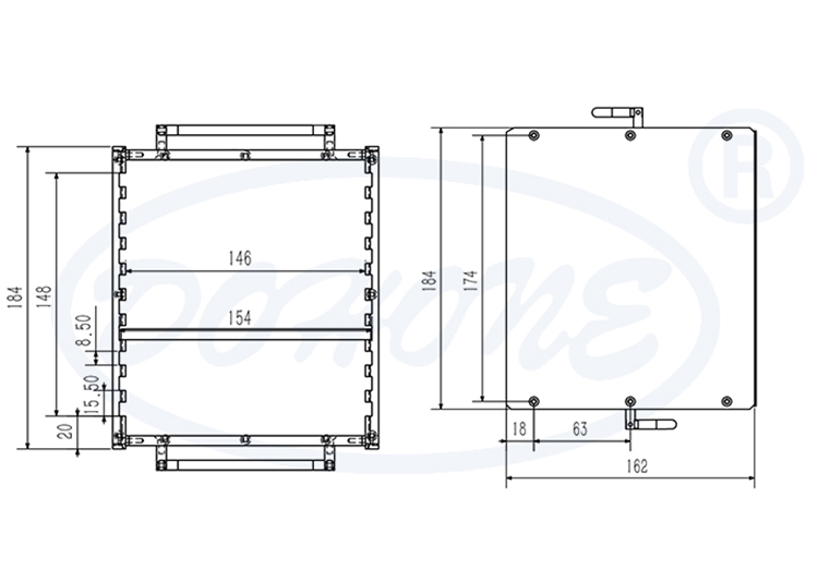 6 inch 10 Slot Wafer Expander Ring Cassette (15.5mm Slot Pitch)
