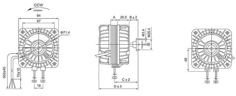 YZF 18 Copper Aluminum Wire Fridge Motor