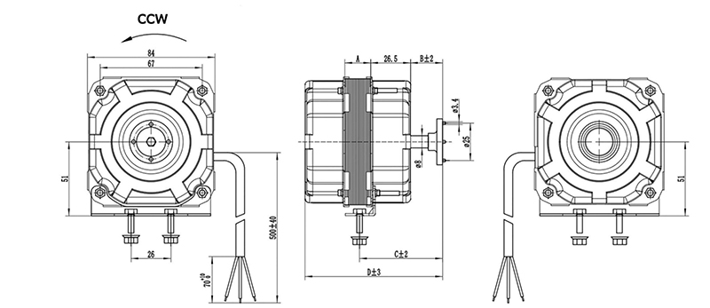 YZF TPB Energy Saving Shaded Pole Fan Motor