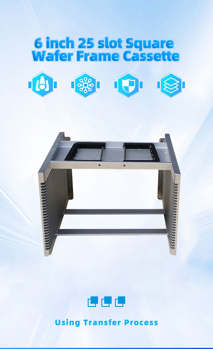 6 inch 25 slot Square Wafer Frame Cassette
