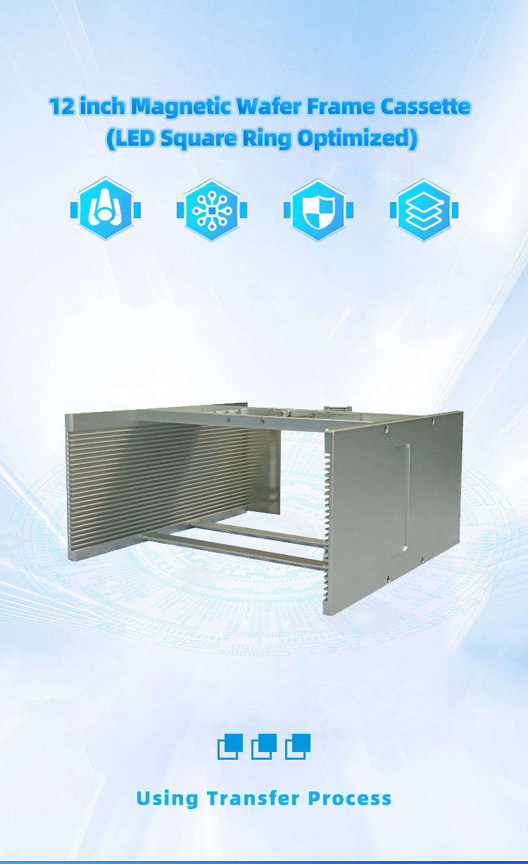 Cassette de cadre de plaquette magnétique de 12 pouces (anneau carré LED optimisé) 