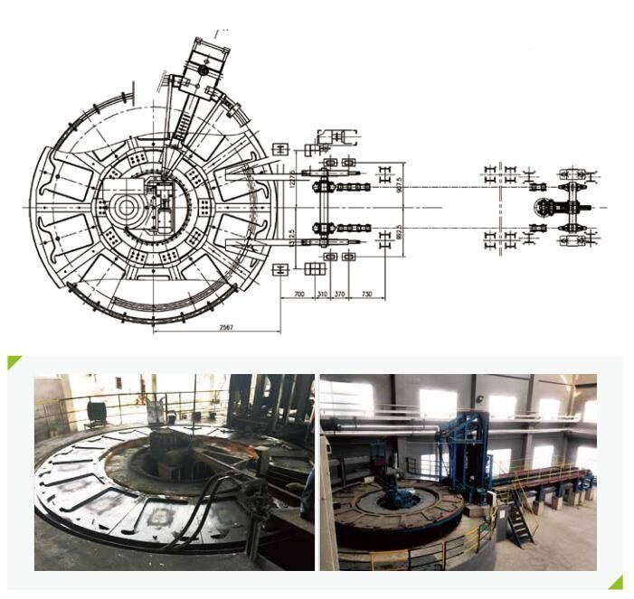 50T 100T  Per Day Disc Round Lead Anode Casting Machine of lead ore refining  for Electrolysis System