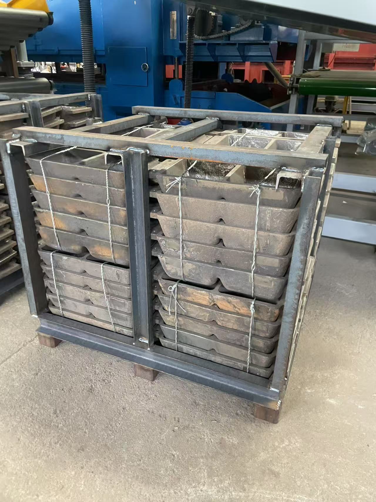 antimony ingot molds is ready and lead anode plate molds is ready 