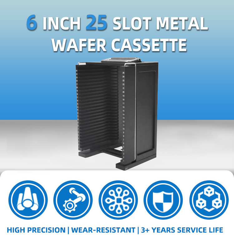 6 Inch 25 Slot Metal Wafer Cassette(4.8mm Slot Pitch)