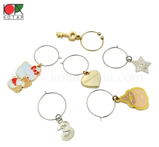 Charming, Fun And Stylish Logo Wine Glass Charms