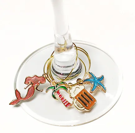 Charming, Fun And Stylish Logo Wine Glass Charms