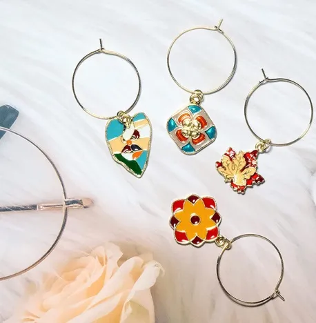 Charming, Fun And Stylish Logo Wine Glass Charms