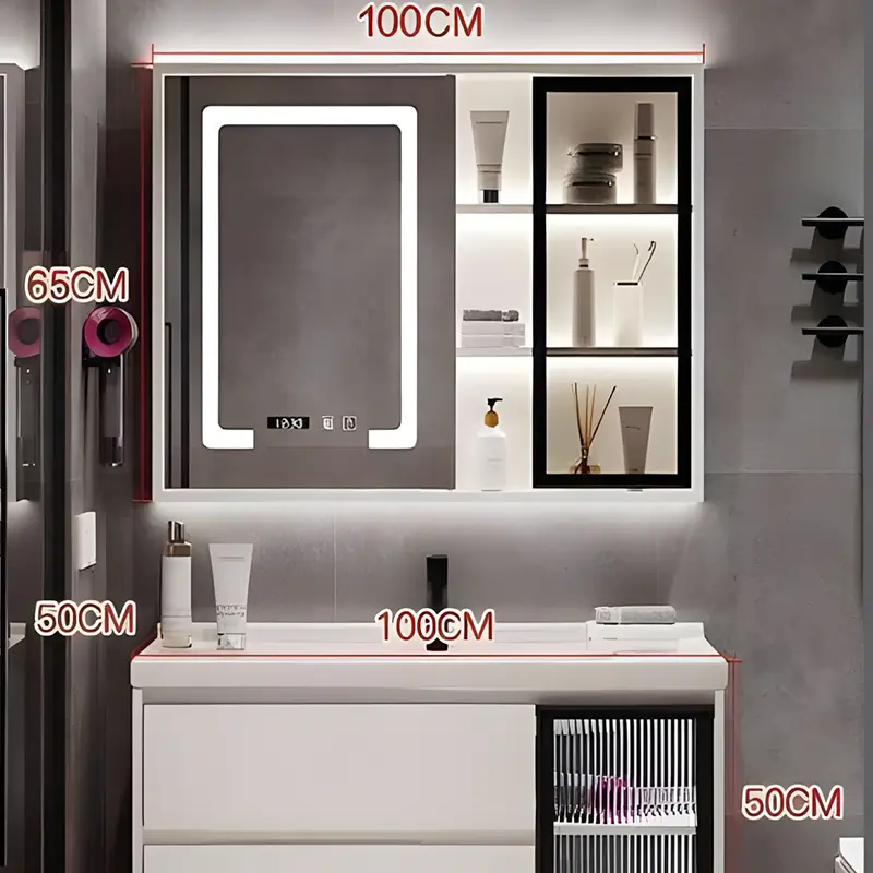 40-Inch Integrated Bathroom Sink