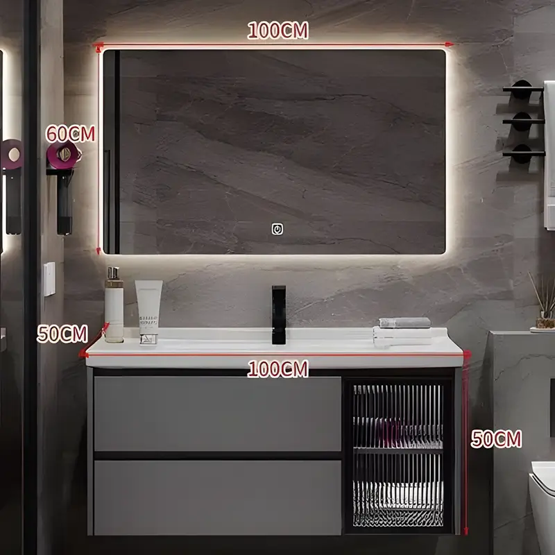 40-Inch Integrated Bathroom Sink