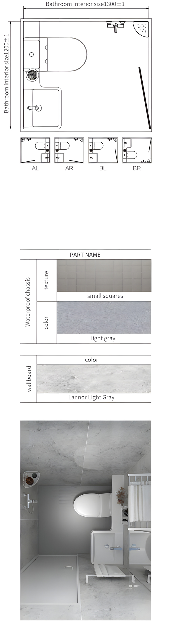 13 Series Lightweight Prefabricated Bathroom