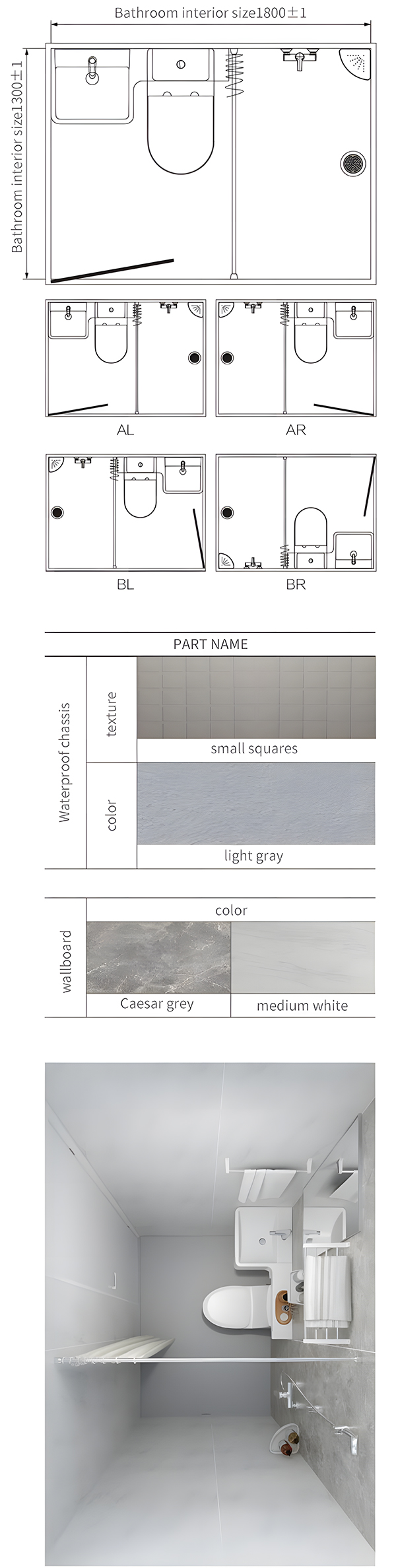 13 Series Lightweight Prefabricated Bathroom