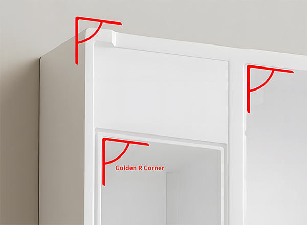 24-inch SMC Anti-Fog Bathroom Mirror Cabinet