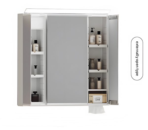 24-inch SMC Anti-Fog Bathroom Mirror Cabinet