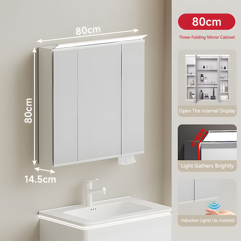 32-inch Bathroom Mirror Cabinet