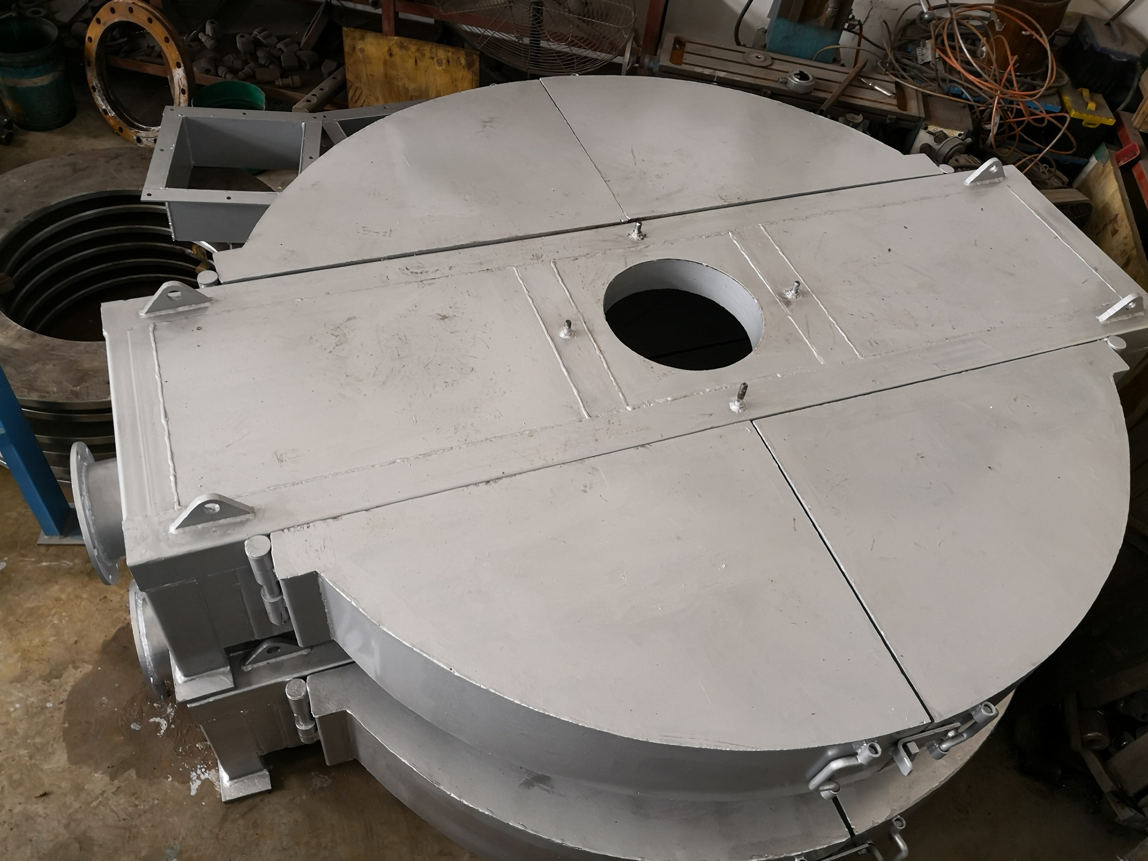 we can custom From 2T to 100T Cover for  pot of Lead Refining Furnace of Lead Car Battery Recycling 