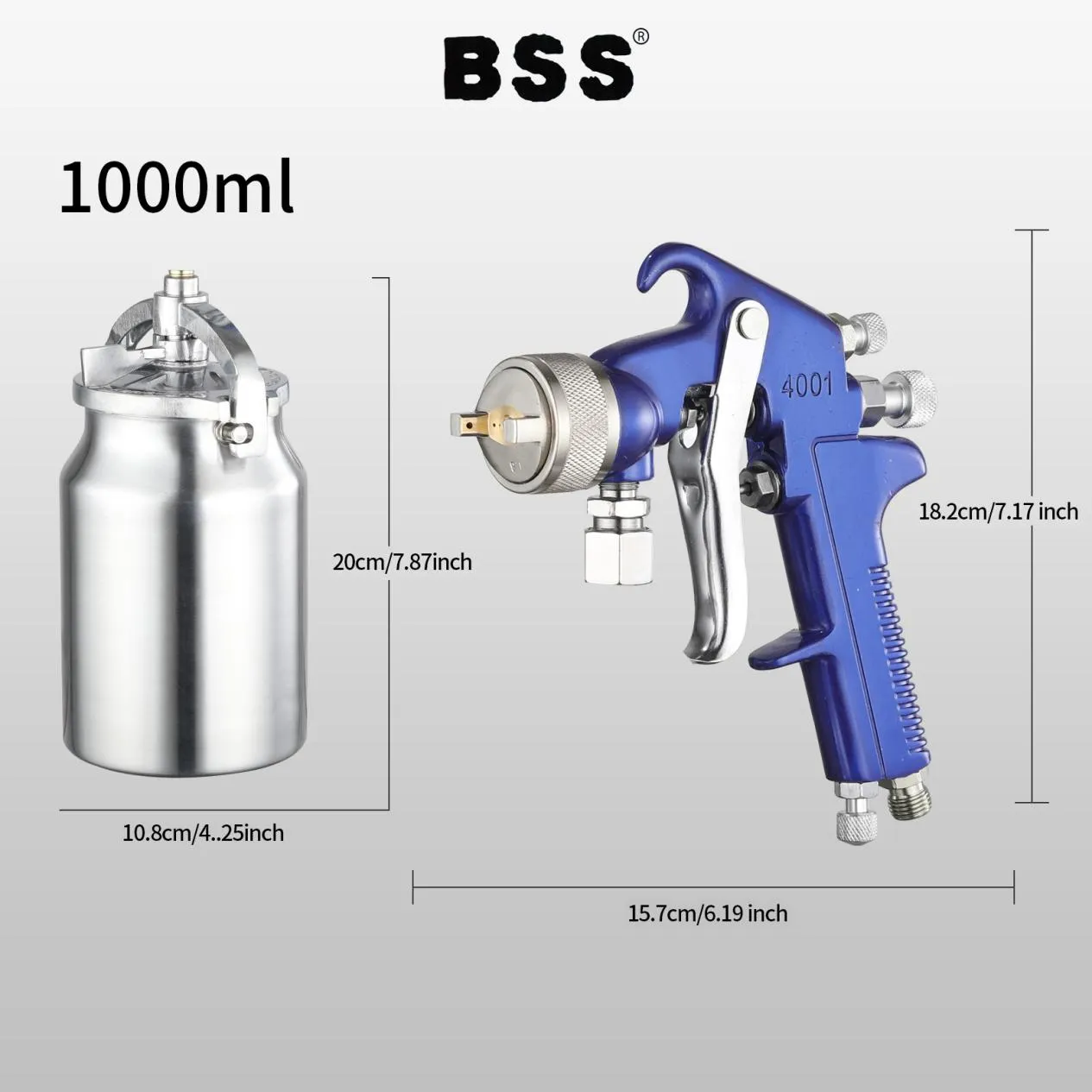 Aluminum Alloy Body Pure Copper Clamp Lightweight Design Spray Gun