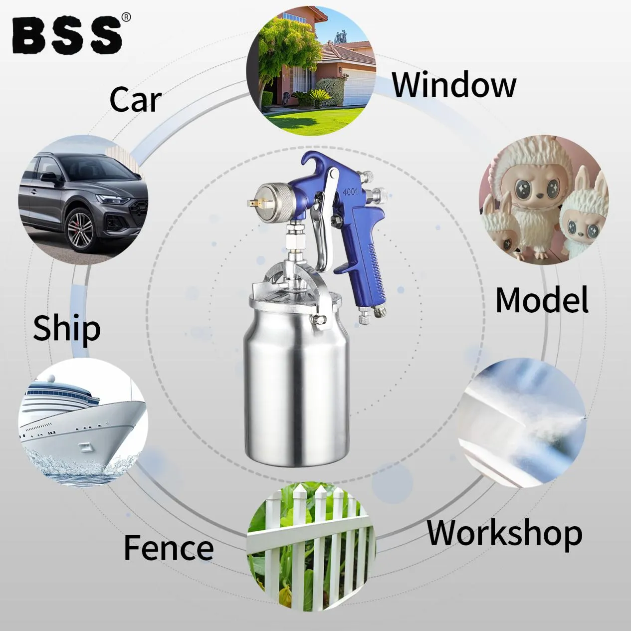 Aluminum Alloy Body Pure Copper Clamp Lightweight Design Spray Gun