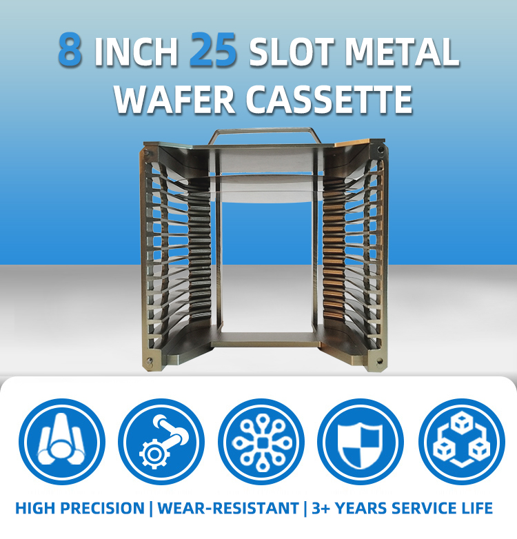 8 inch 25 slot Metal Wafer Cassette(13mm Slot Pitch)