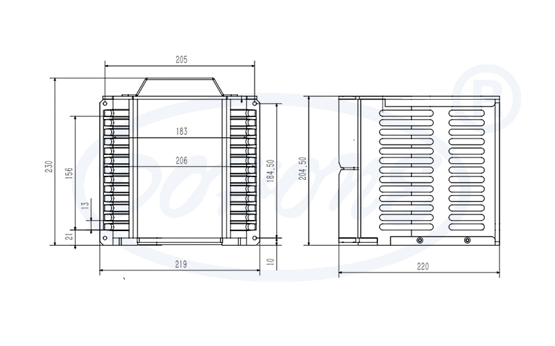 8 inch 25 slot Metal Wafer Cassette(13mm Slot Pitch)