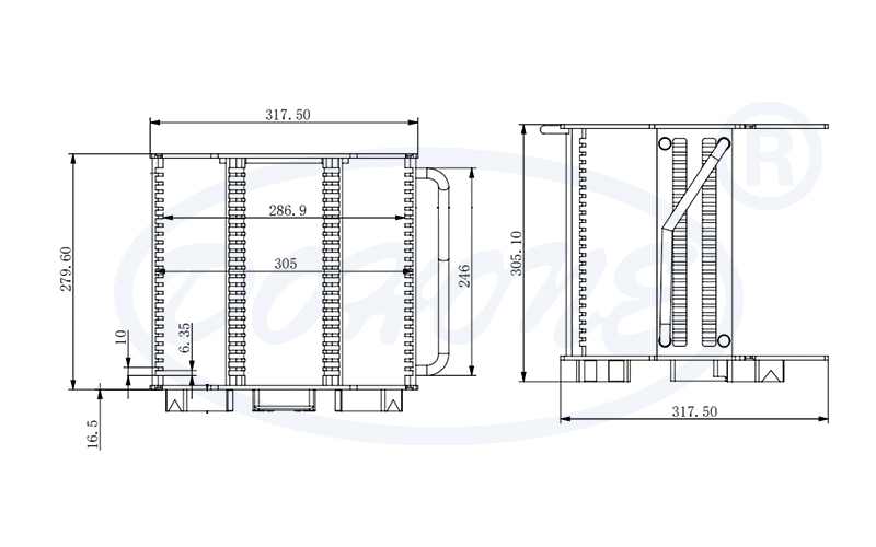 12 inch 25 slot Metal Wafer Cassette (10mm Slot Pitch)