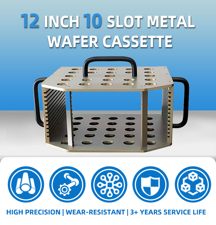 12 inch 10 slot Metal Wafer Cassette (10mm Slot Pitch)
