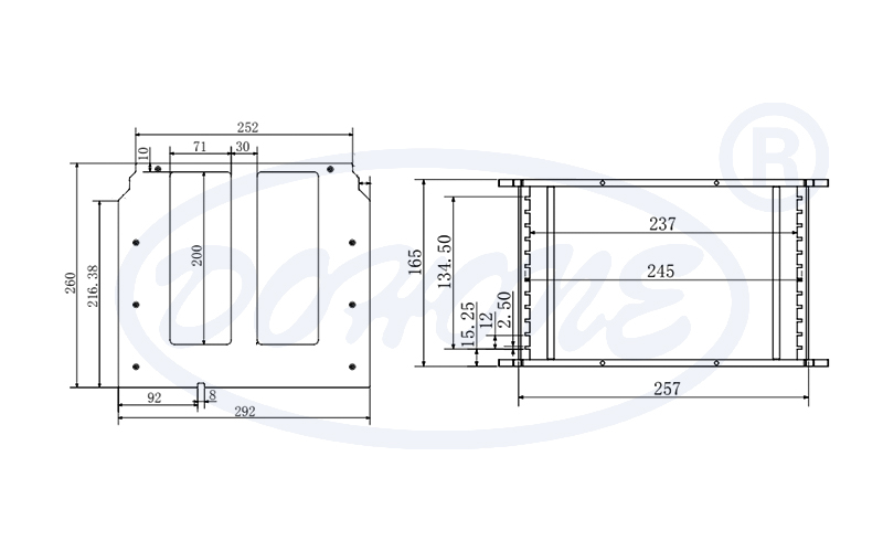 6 inch 12 Slot Wafer Frame Cassette (12mm Slot Pitch)