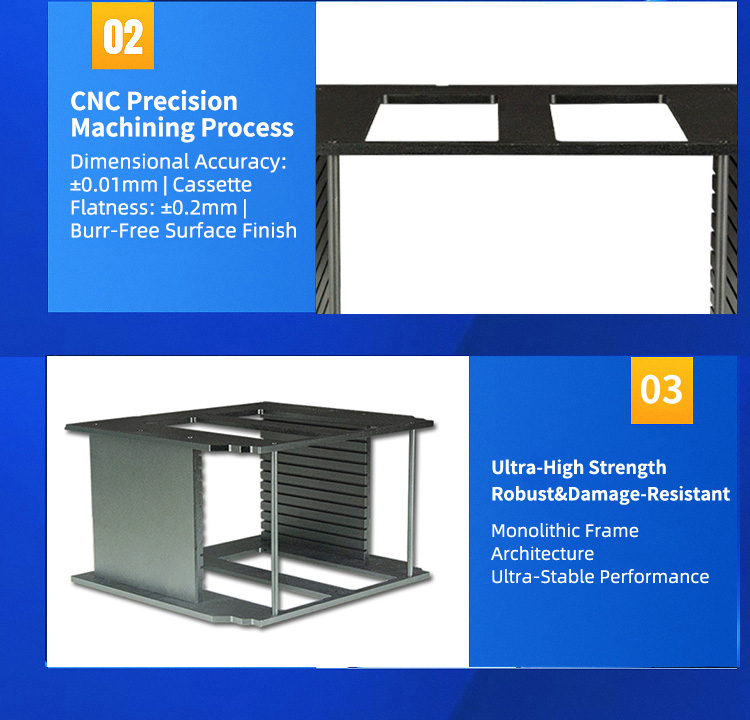 6 inch 12 Slot Wafer Frame Cassette (12mm Slot Pitch)