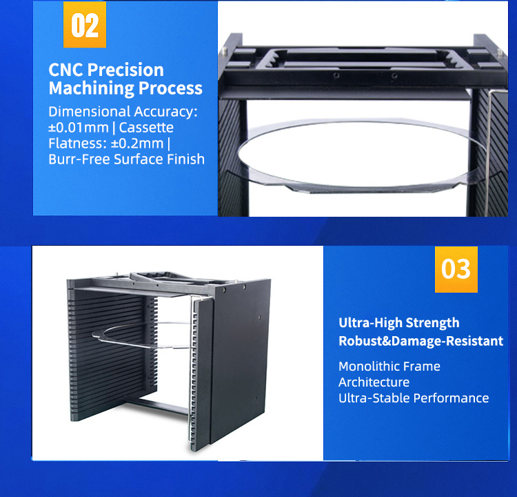 6 inch 25-Slot Wafer Frame Cassette(7mm Slot Pitch)