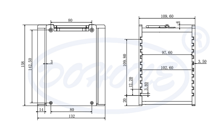 10 Slot Lead Frame Magazine for 102.6 mm Wide Frames