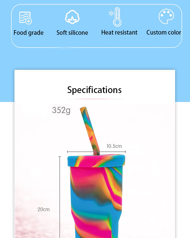  copo de silicone de grande capacidade premium 