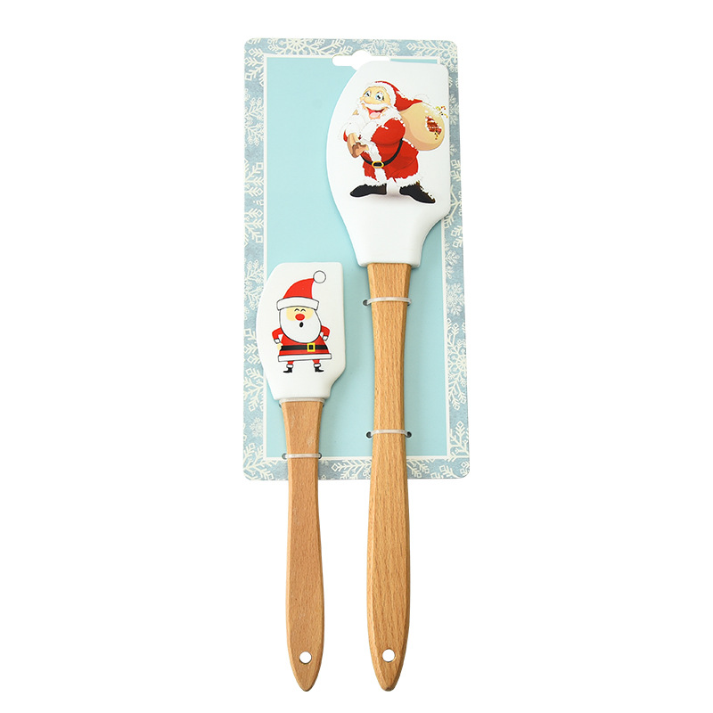 Wooden Handle Silicone Spatula Set